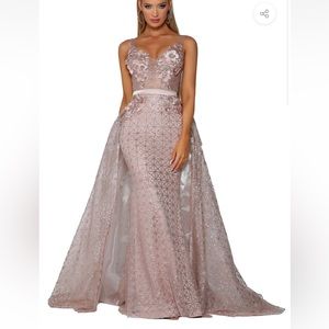 PS6008s Portia and Scarlett Rose Gold Dress with Attachable Skirt